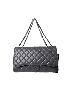 Chanel Drawstring Flap Shoulder Bag Lambskin Grey 20331122 (2014)